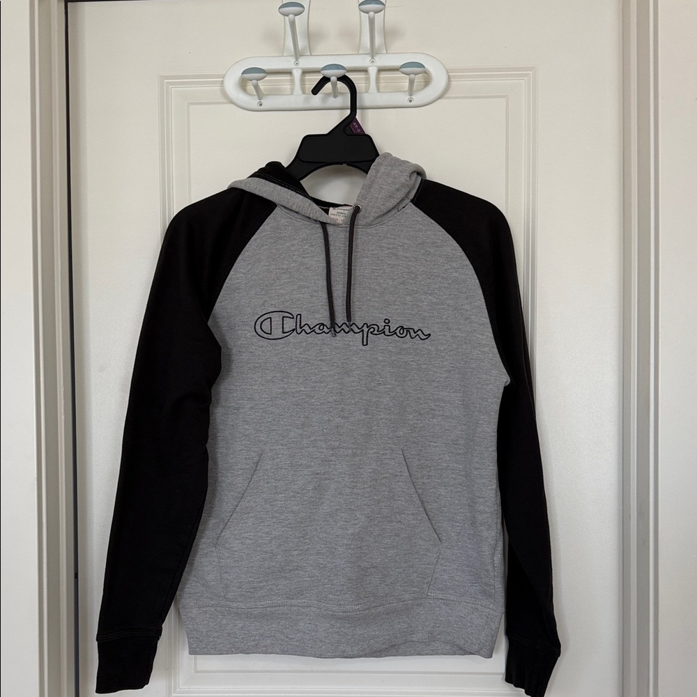 Champion Men's Two-Tone Hoodie - Gray and Black
